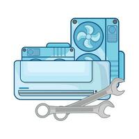 illustration of air conditioner repair vector