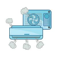 ilustración de roto aire acondicionador vector