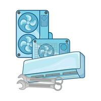 illustration of air conditioner repair vector