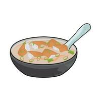 illustration of tofu soup vector