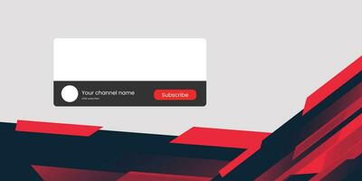 Youtube canal juego de azar cubrir. social medios de comunicación horizontal En Vivo transmisión bandera. rojo cubrir para juego de azar vídeo servicio. . vector ilustración