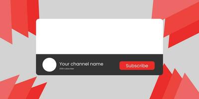 Youtube canal nombre inferior tercero con contenido marcador de posición marcador de posición para canal logo. vector ilustración