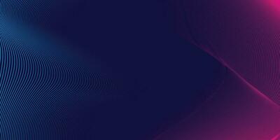 Abstract colorful technology line wave background, Modern purple blue gradient flowing wave lines. Futuristic technology concept. Vector illustration Pro Vector