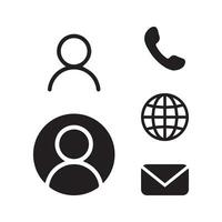 Contact us icon vector. Communication icon set vector