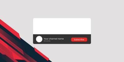 Youtube Channel Gaming Cover. Social Media Horizontal Live Streaming Banner. Red Cover for Gaming Video Service. . Vector illustration