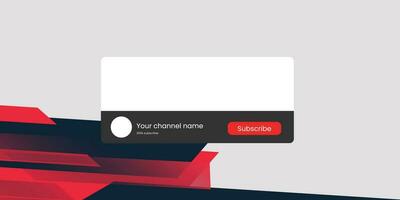 Youtube Channel Gaming Cover. Social Media Horizontal Live Streaming Banner. Red Cover for Gaming Video Service. . Vector illustration