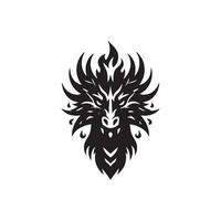 simple dragon head logo for symbol and icon vector