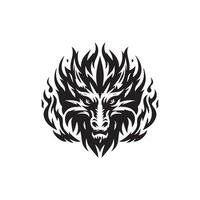 simple dragon head logo for symbol and icon vector