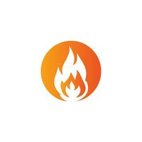 Fire burning isolated symbol, simple graphic illustration. Colored flame detail and hand drawn vector graphic. Campfire fireball sign decoration. Warm temperature logo image.