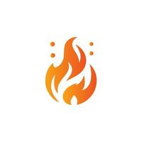 Fire burning isolated symbol, simple graphic illustration. Colored flame detail and hand drawn vector graphic. Campfire fireball sign decoration. Warm temperature logo image.