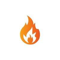 Fire burning isolated symbol, simple graphic illustration. Colored flame detail and hand drawn vector graphic. Campfire fireball sign decoration. Warm temperature logo image.