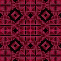 Seamless red Line design, editable strokes. vector