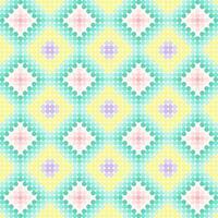 Spring vector pattern with small cycle in green, yellow, pink and beige. Seamless geometric for dress, scarf, skirt, picnic tablecloth, other fabric design.