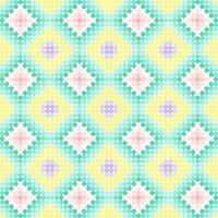 Spring vector pattern with small cycle in green, yellow, pink and beige. Seamless geometric for dress, scarf, skirt, picnic tablecloth, other fabric design.