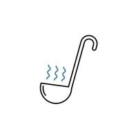 ladle concept line icon. Simple element illustration. ladle concept outline symbol design. vector