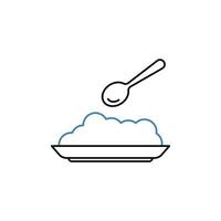 eat concept line icon. Simple element illustration. eat concept outline symbol design. vector