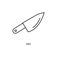 knife concept line icon. Simple element illustration. knife concept outline symbol design. vector