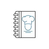 recipe concept line icon. Simple element illustration. recipe concept outline symbol design. vector