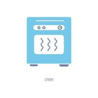 oven concept line icon. Simple element illustration. oven concept outline symbol design. vector