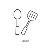 utensics concept line icon. Simple element illustration. utensics concept outline symbol design. vector