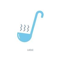 ladle concept line icon. Simple element illustration. ladle concept outline symbol design. vector