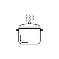 pot concept line icon. Simple element illustration. pot concept outline symbol design. vector