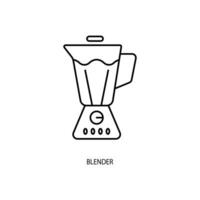 blender concept line icon. Simple element illustration. blender concept outline symbol design. vector