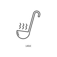 ladle concept line icon. Simple element illustration. ladle concept outline symbol design. vector