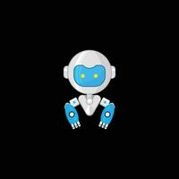 Logo robot set vector editable