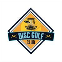 disc golf logo design vector
