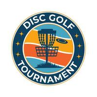 disc golf logo design vector