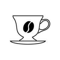 Coffee icon vector. Hot drink illustration sign. Tea symbol or logo. vector