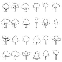 Tree icon vector set. Nature illustration sign collection. green symbol.