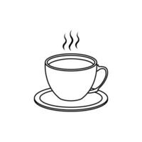 café icono vector. caliente bebida ilustración signo. té símbolo o logo. vector