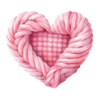 AI generated Pink Heart Shaped Yarn. AI Generated Image png