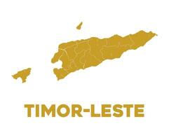 Detailed Timor Leste Map vector