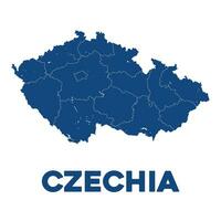 Detailed Czechia Map vector