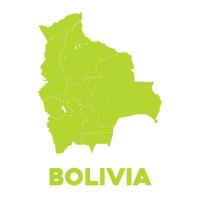 detallado bolivia mapa vector