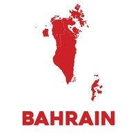 detallado bahrein mapa vector