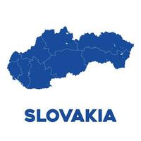 detallado Eslovaquia mapa vector