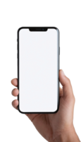 AI generated Hand holding phone isolated png