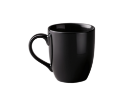 AI generated Black coffee mug isolated png