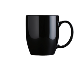 AI generated Black coffee mug isolated png