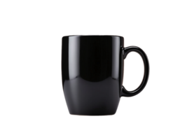 AI generated Black coffee mug isolated png