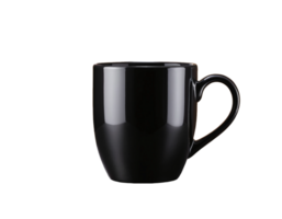 AI generated Black coffee mug isolated png