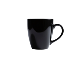 AI generated Black coffee mug isolated png