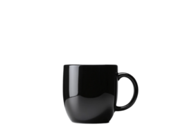 AI generated Black coffee mug isolated png