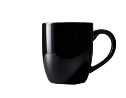 AI generated Black coffee mug isolated png