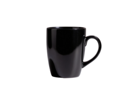 AI generated Black coffee mug isolated png