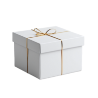 AI generated Gift box with ribbon on transparent background png